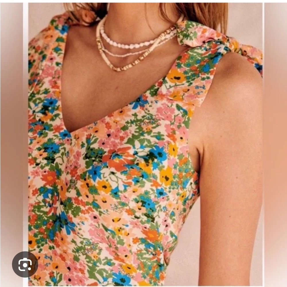 Sezane Floral Multicolor Tank Top